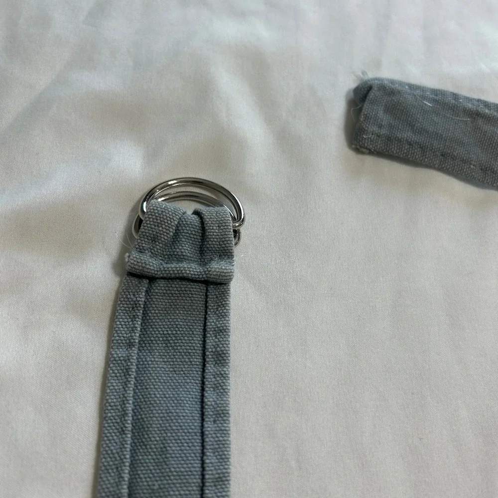 Calvin Klein Gray Cotton Canvas‎ Bib Apron with Pockets and D-Ring Straps